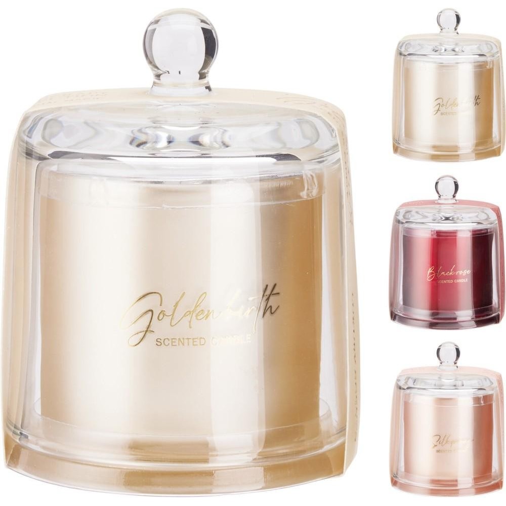 VASO VETRO CCANDELA 9X8CM 3AS